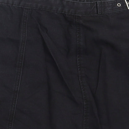 Missguided Womens Black  Denim Mini Skirt Size 10
