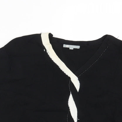 Womens UK Size L Mia Moda Black Pullover Jumper