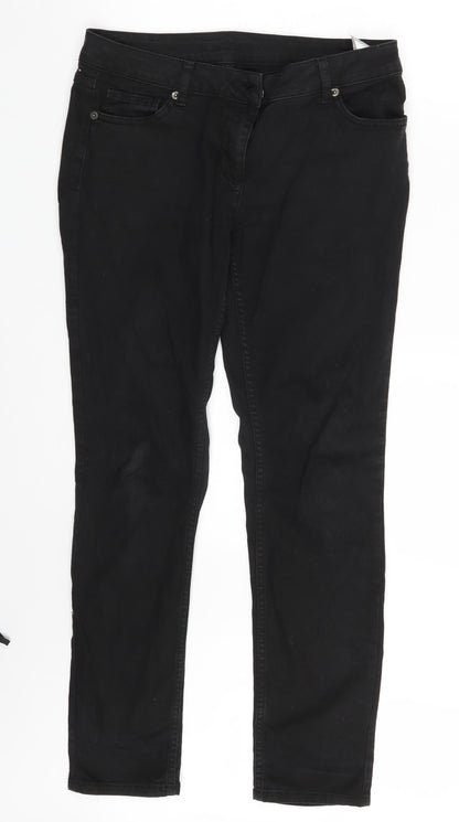 NVY Womens Black  Denim Skinny Jeans Size 12 L29 in