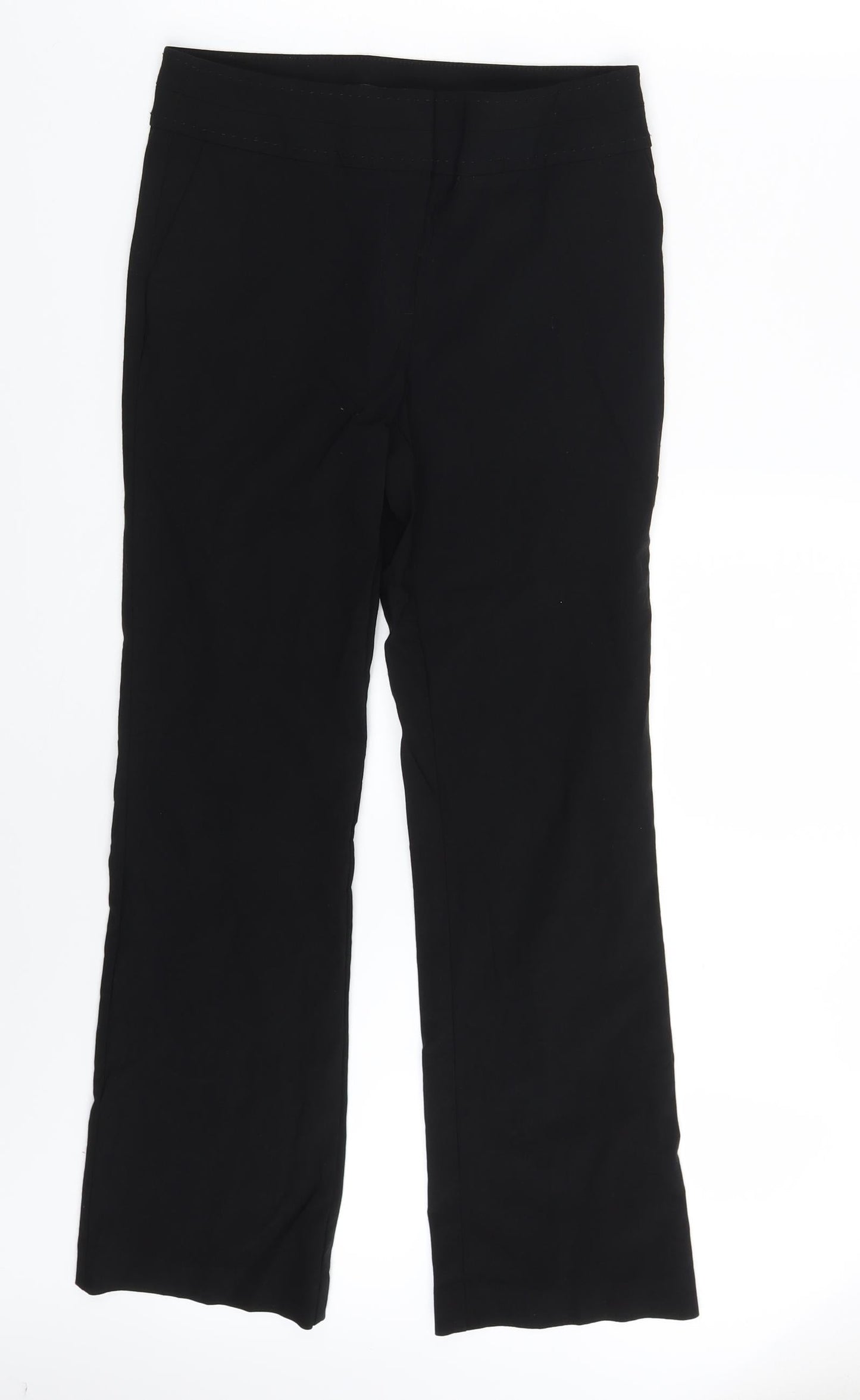 Womens UK Size 10 Papaya Regular Fit Dress Pants Black Trousers