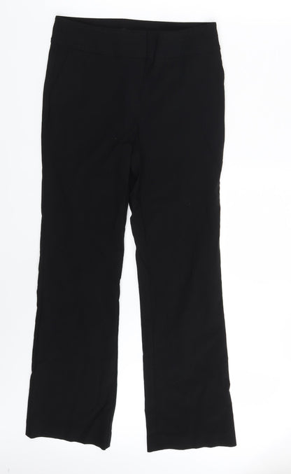 Womens UK Size 10 Papaya Regular Fit Dress Pants Black Trousers
