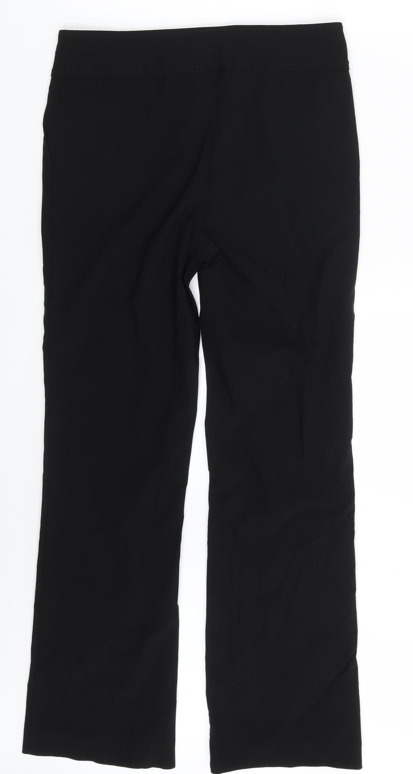 Womens UK Size 10 Papaya Regular Fit Dress Pants Black Trousers