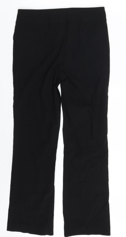 Womens UK Size 10 Papaya Regular Fit Dress Pants Black Trousers