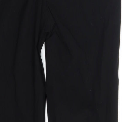 Womens UK Size 10 Papaya Regular Fit Dress Pants Black Trousers