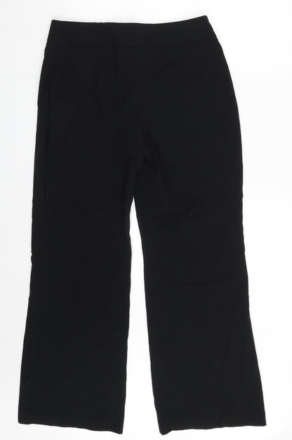 Womens UK Size 12 M&S Regular Fit Dress Pants Black Trousers