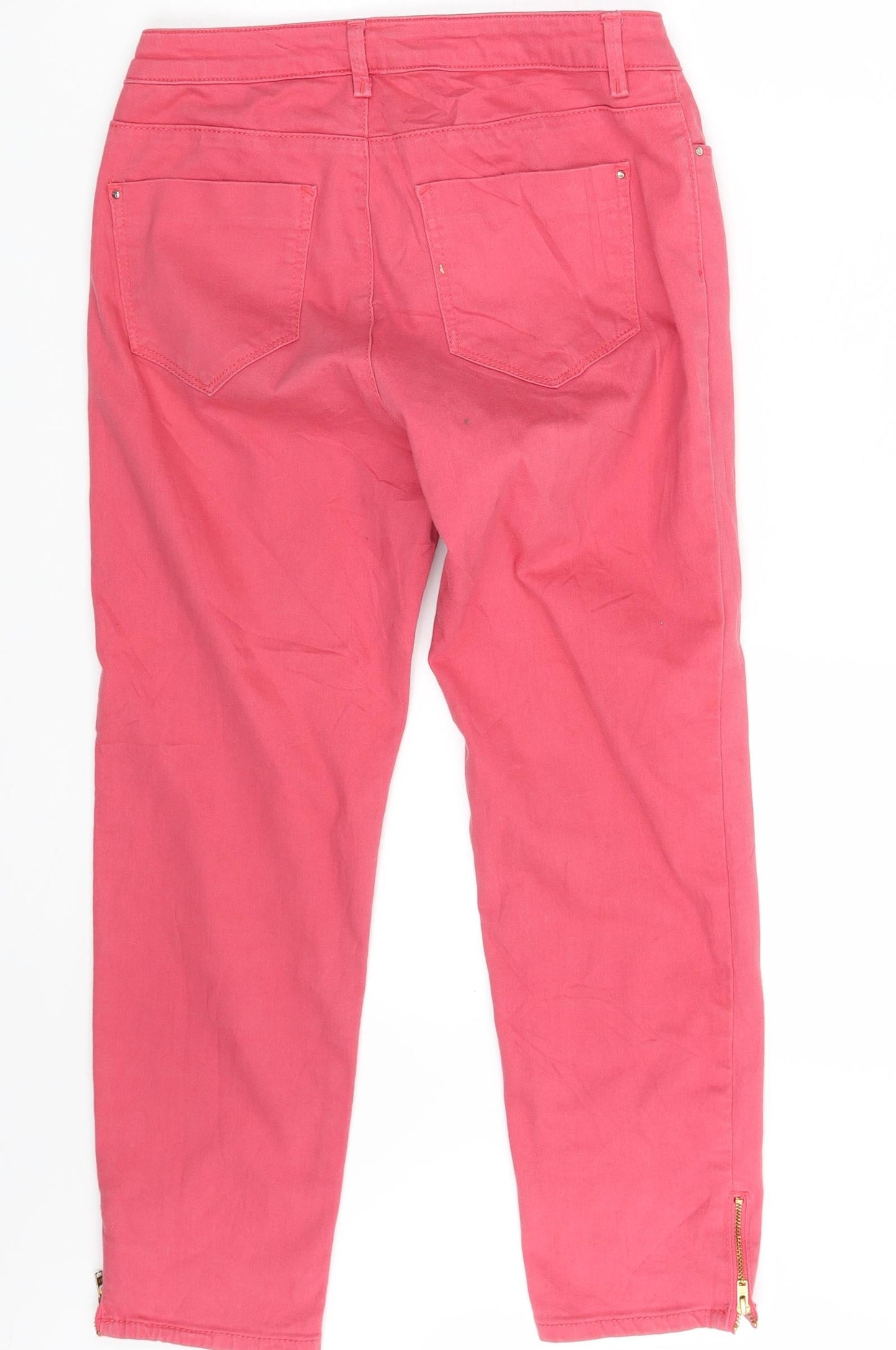 Womens UK Size 10 Esprit Slim Fit Capri Pink Jeans