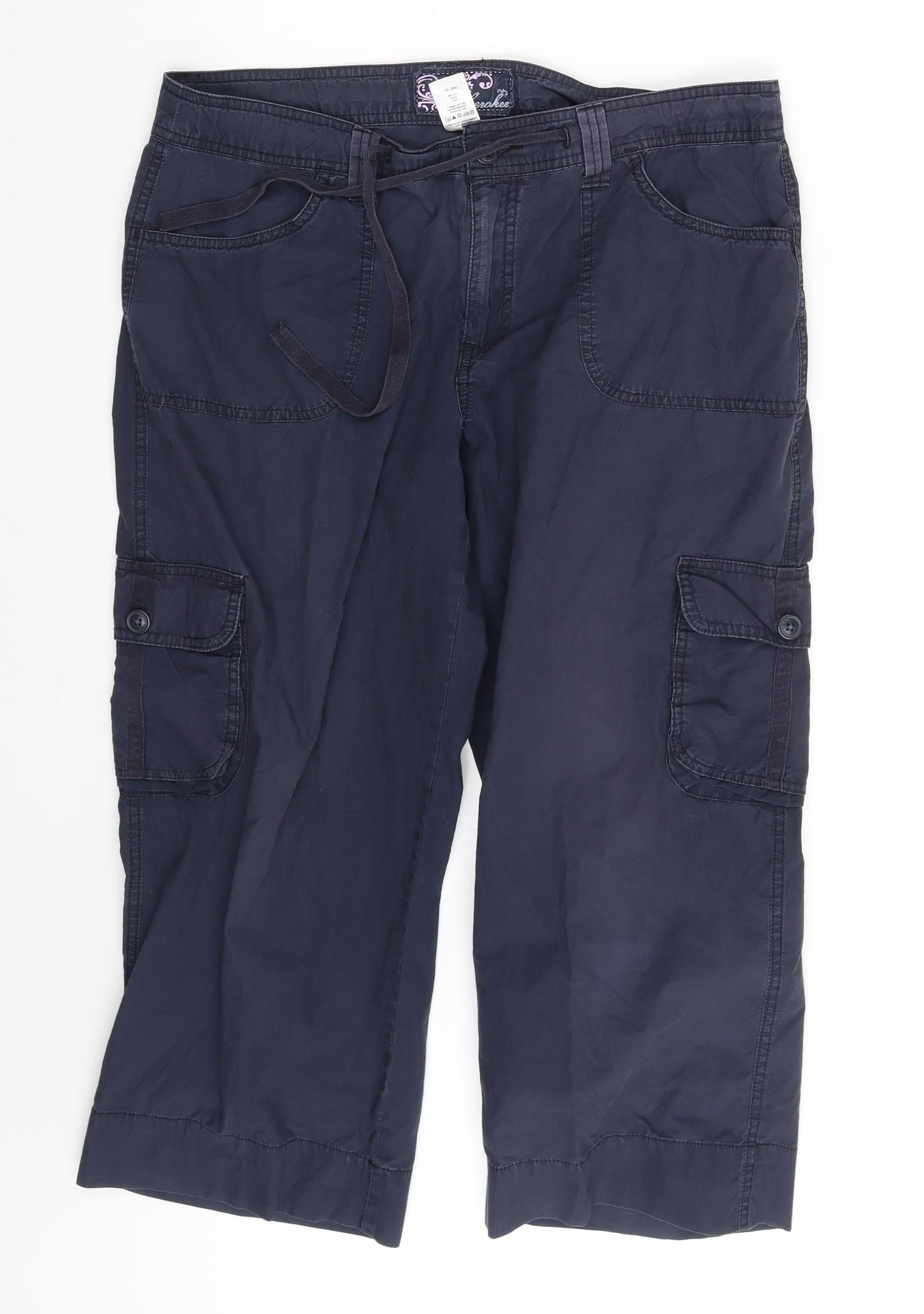 Womens UK Size 16 Cherokee Regular Fit Sweatpants Blue Trousers