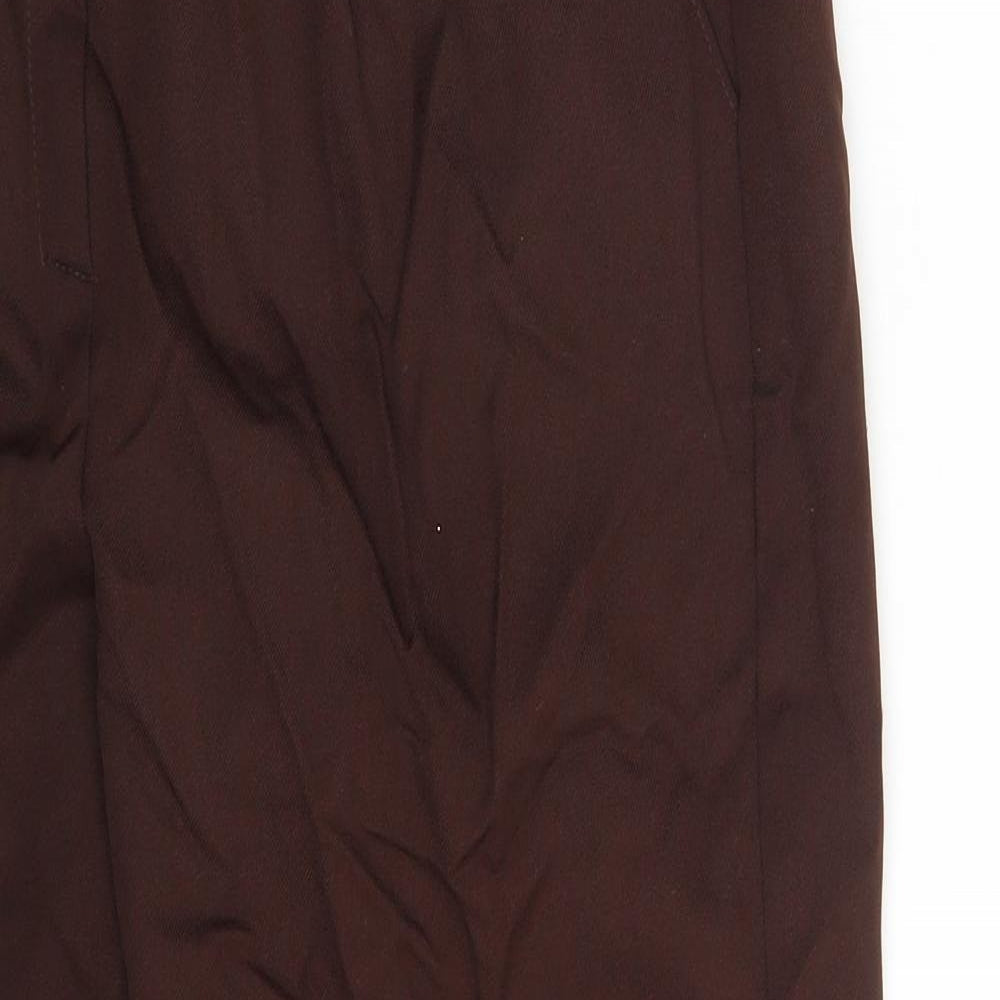 Womens UK Size 12 Slimma Regular Fit Dress Pants Brown Trousers