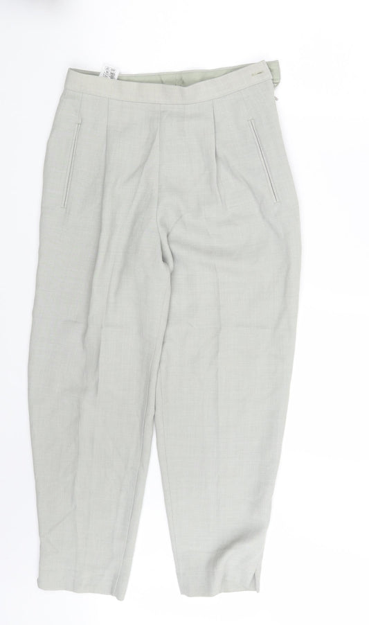 Womens UK Size 12 M&S Regular Fit Chino Green Trousers
