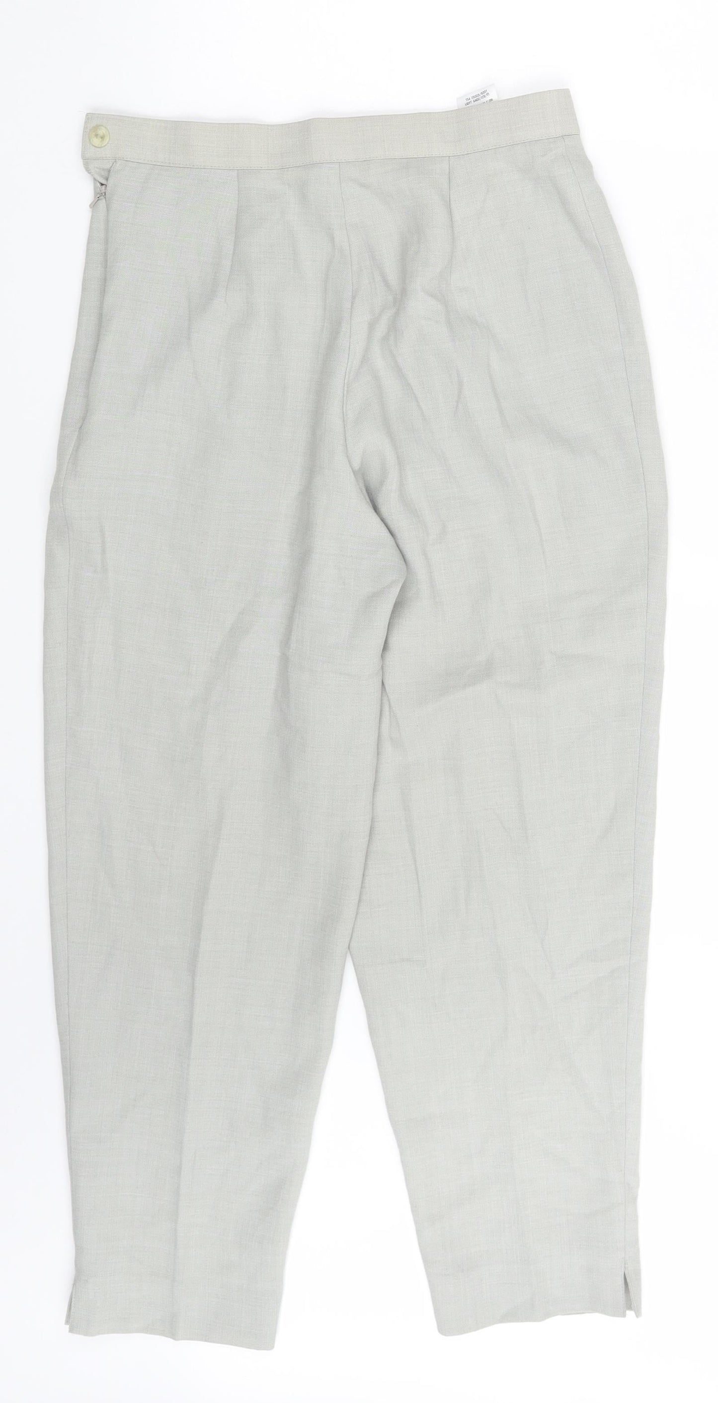 Womens UK Size 12 M&S Regular Fit Chino Green Trousers