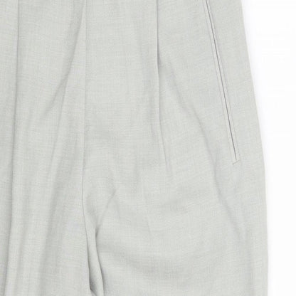 Womens UK Size 12 M&S Regular Fit Chino Green Trousers