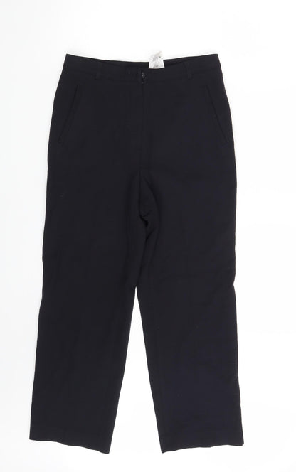 Womens UK Size 12 GARDEUR Regular Fit Chino Black Trousers