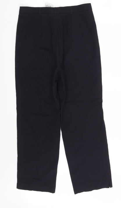 Womens UK Size 12 GARDEUR Regular Fit Chino Black Trousers