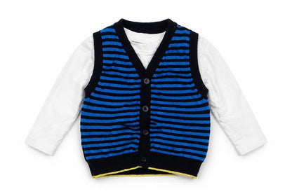 Mothercare Boys Multicoloured Striped  Pullover Jumper Size 9-12 Months