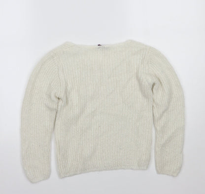 Frenoz Girls White   Pullover Jumper Size 7-8 Years
