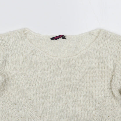 Frenoz Girls White   Pullover Jumper Size 7-8 Years