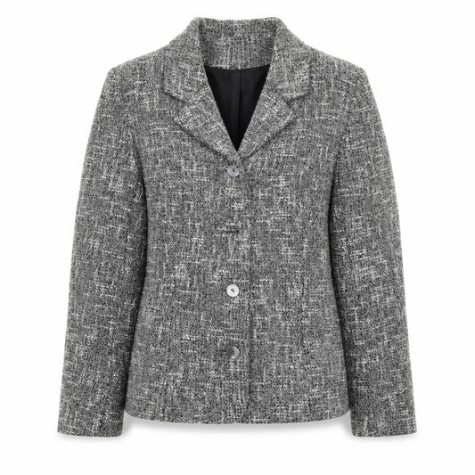 Front view of Kaliko women’s grey jacket coat, size UK 12