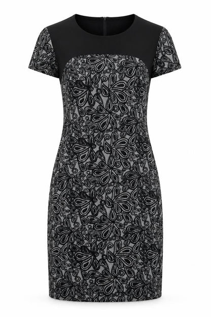 Solo  Womens Black Floral  A-Line  Size 12