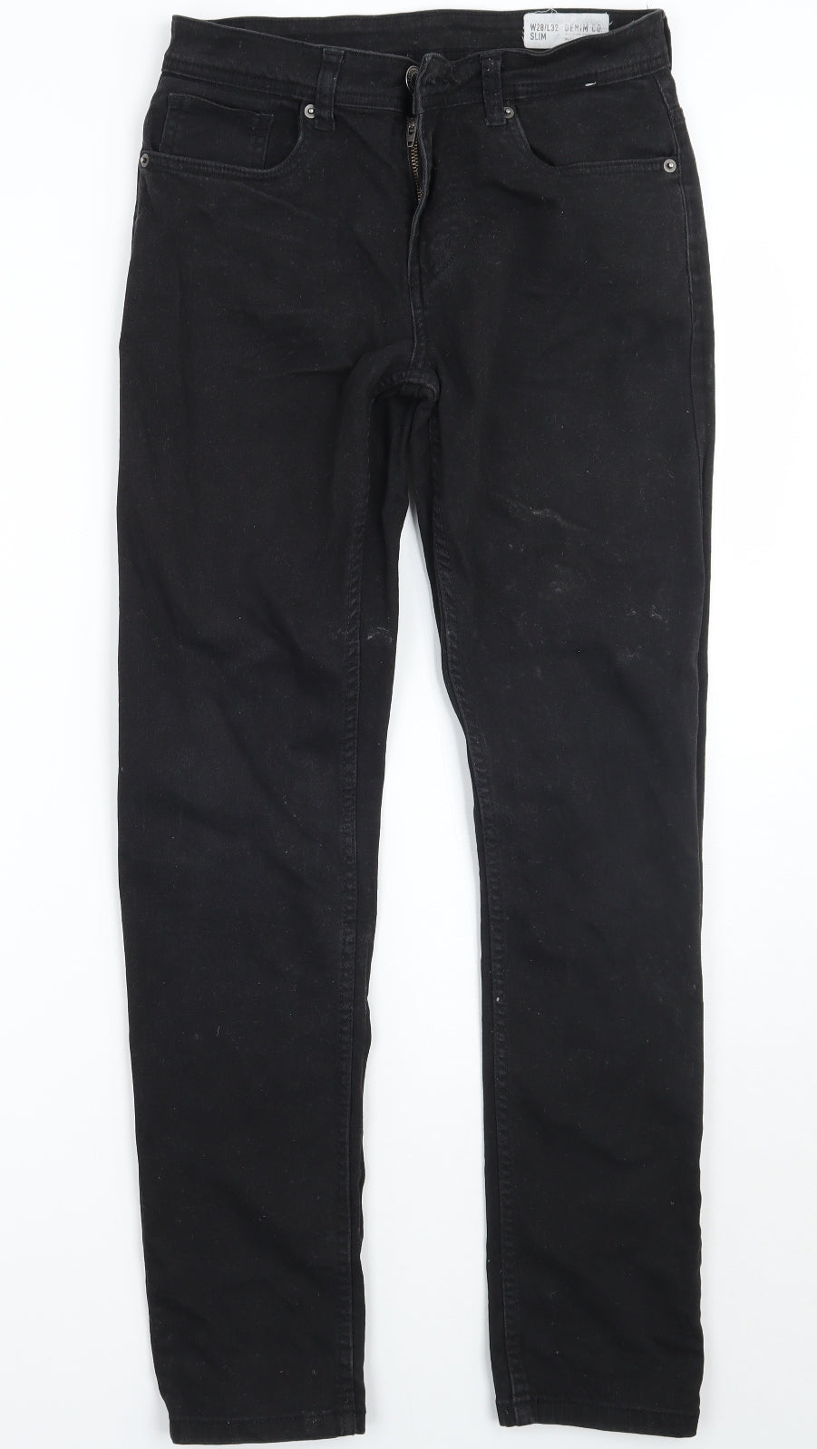 Denim & Co. Womens Black   Skinny Jeans Size 28 L32 in