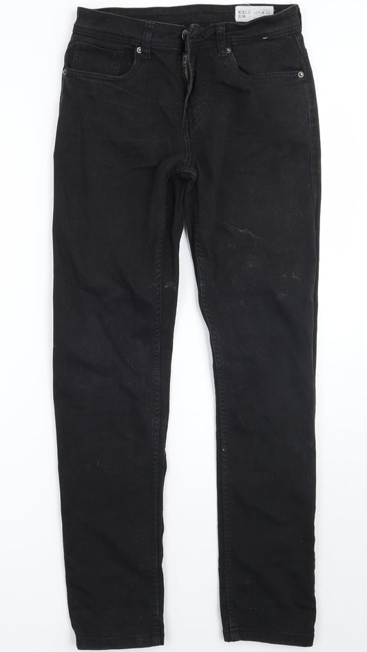 Denim & Co. Womens Black   Skinny Jeans Size 28 L32 in
