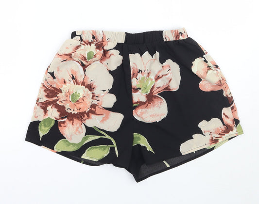 Shein  Womens Black Floral  Bermuda Shorts Size XS