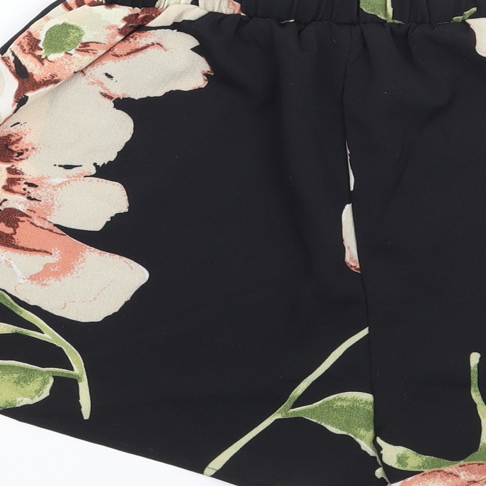 Shein  Womens Black Floral  Bermuda Shorts Size XS