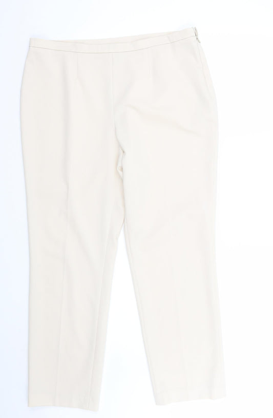 Womens UK Size 16 Artigiano Regular Fit  Beige Trousers