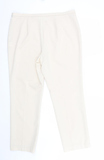 Womens UK Size 16 Artigiano Regular Fit  Beige Trousers