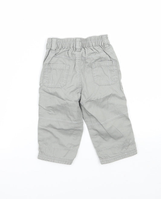 George Baby Grey   Cargo Trousers Size 3-6 Months