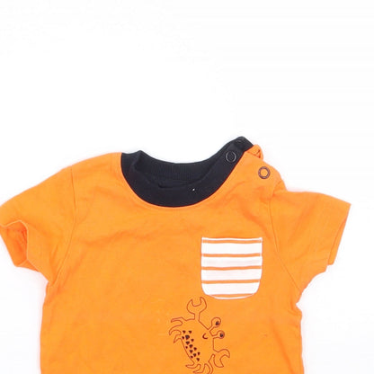 Nutmeg Baby Orange   Basic T-Shirt Size 3-6 Months
