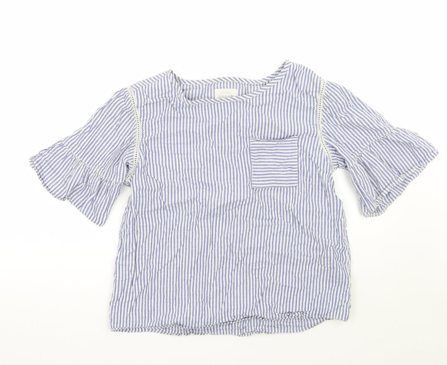 Womens UK Size 10 NEXT Blue Basic Blouse