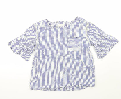 Womens UK Size 10 NEXT Blue Basic Blouse