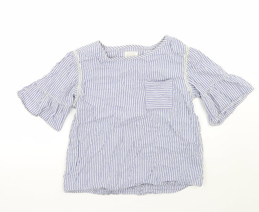 Womens UK Size 10 NEXT Blue Basic Blouse