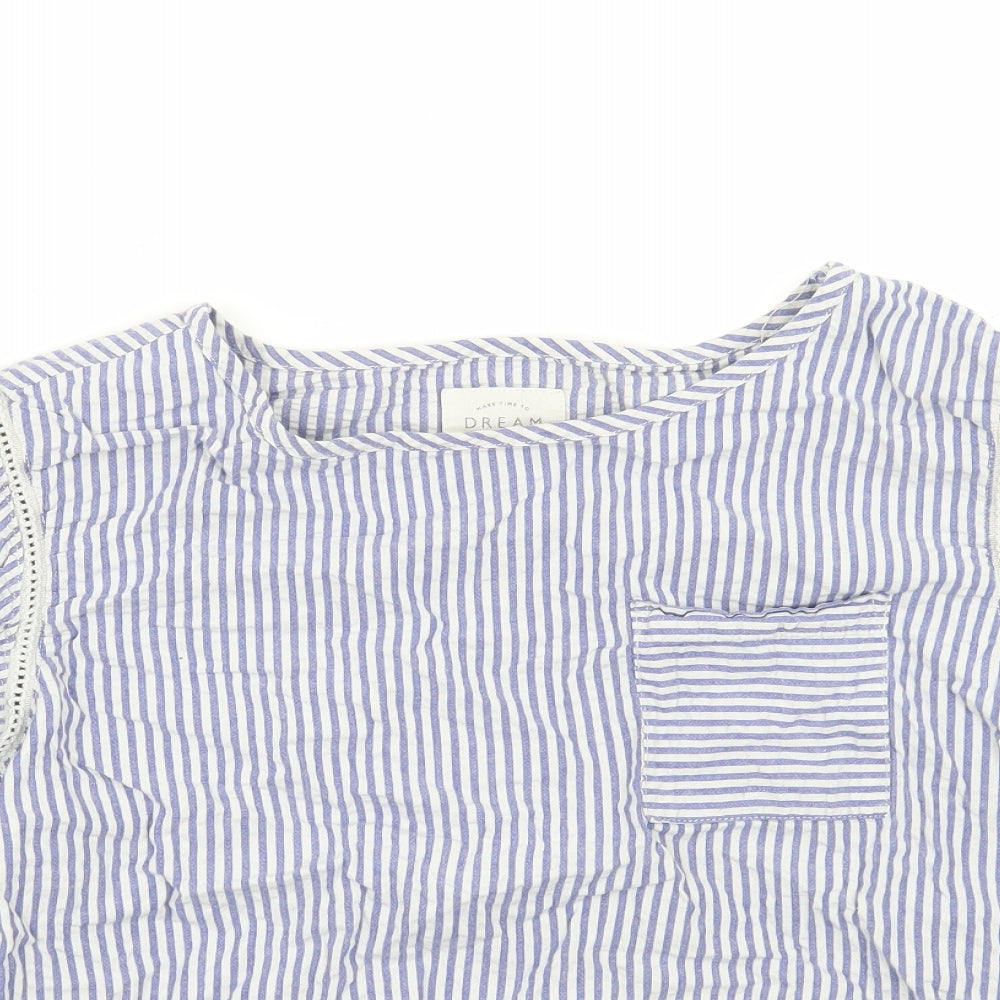 Womens UK Size 10 NEXT Blue Basic Blouse