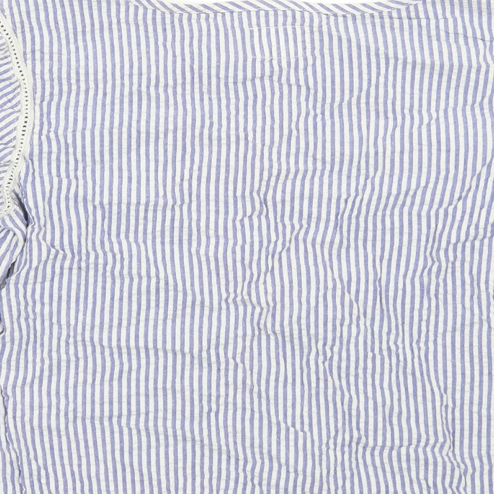 Womens UK Size 10 NEXT Blue Basic Blouse