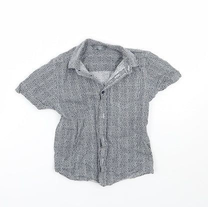 Primark Boys Grey Geometric  Basic Button-Up Size 2-3 Years