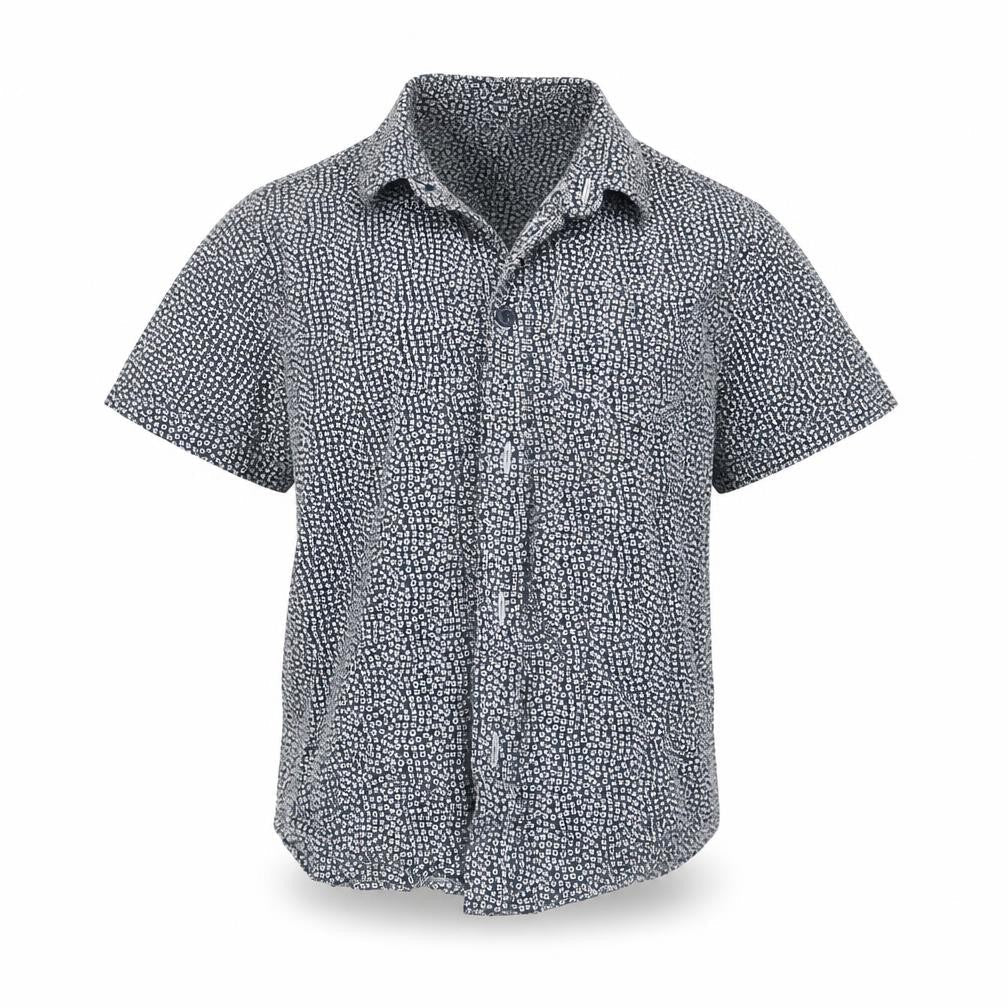 Primark Boys Grey Geometric  Basic Button-Up Size 2-3 Years