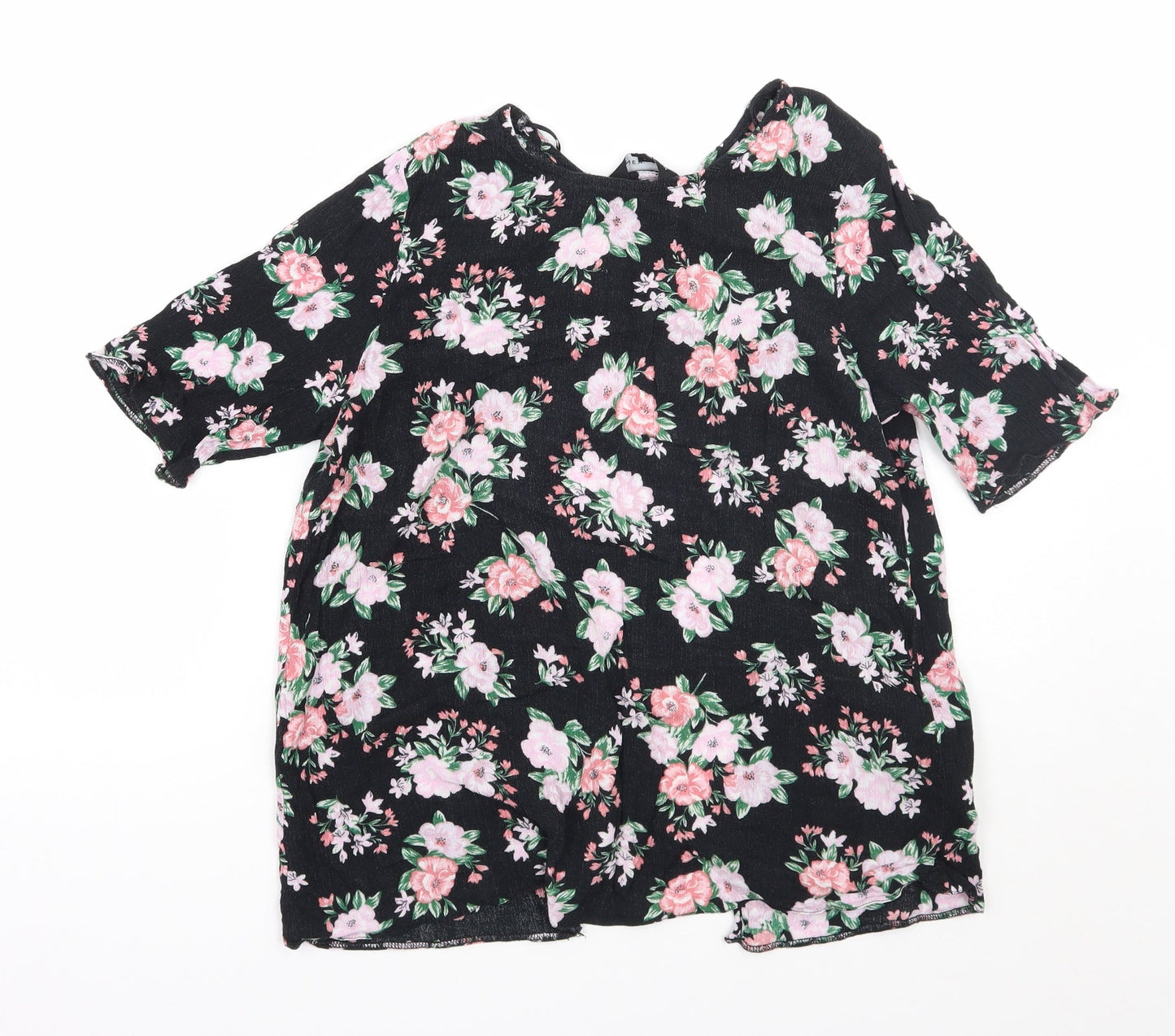 Womens UK Size 10 Newlook Black Basic Blouse