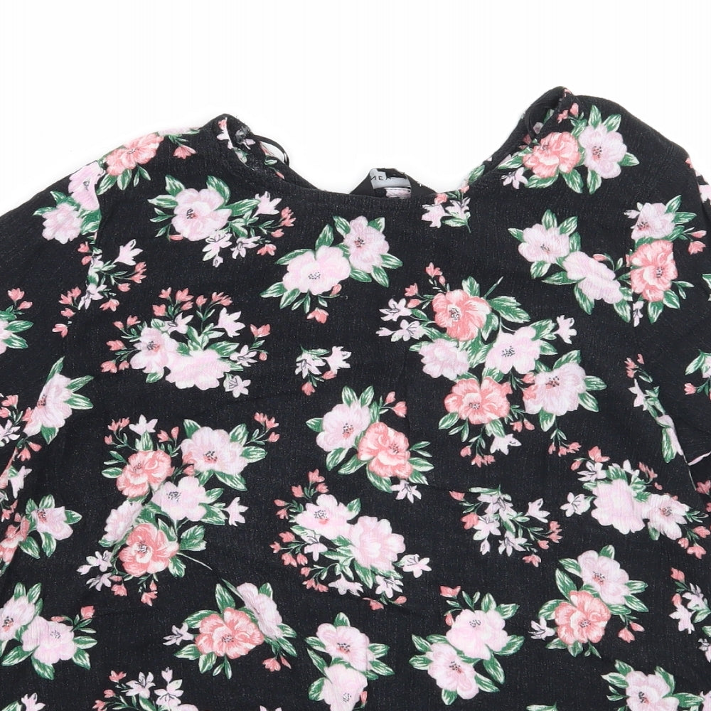 Womens UK Size 10 Newlook Black Basic Blouse