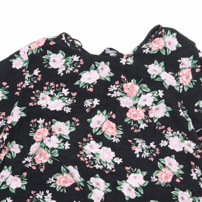 Womens UK Size 10 Newlook Black Basic Blouse