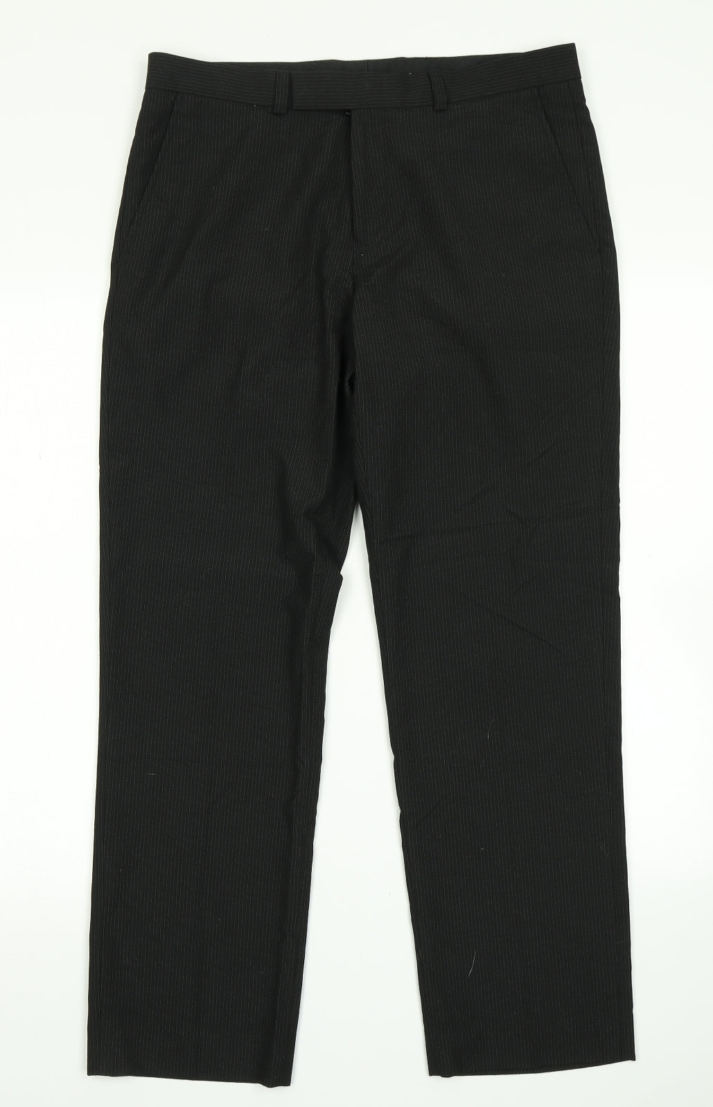 Burton Mens Black Striped  Dress Pants Trousers Size 32 in L26 in - Short leg