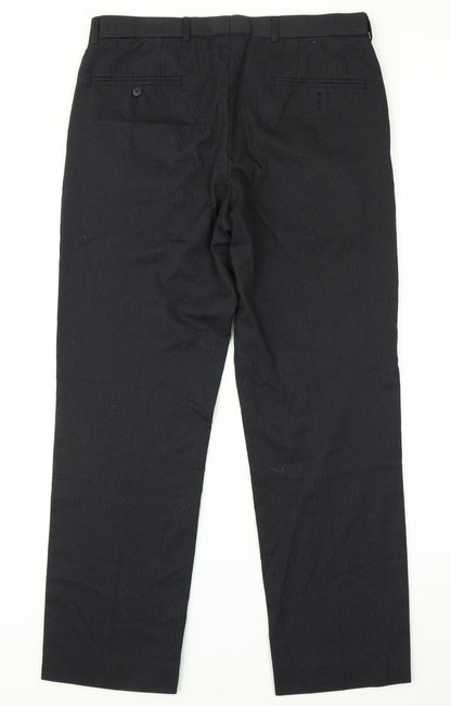 Burton Mens Blue Striped  Dress Pants Trousers Size 32 in L26 in