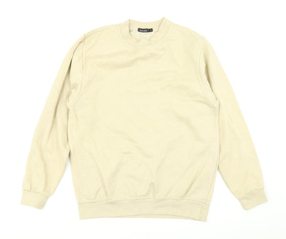 Boohoo Womens Beige   Pullover Sweatshirt Size S