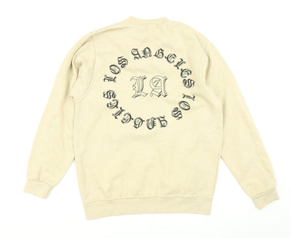 Boohoo Womens Beige   Pullover Sweatshirt Size S