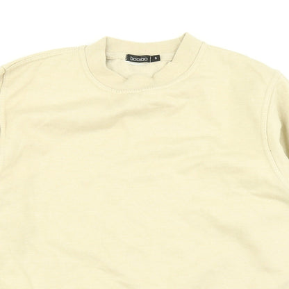Boohoo Womens Beige   Pullover Sweatshirt Size S