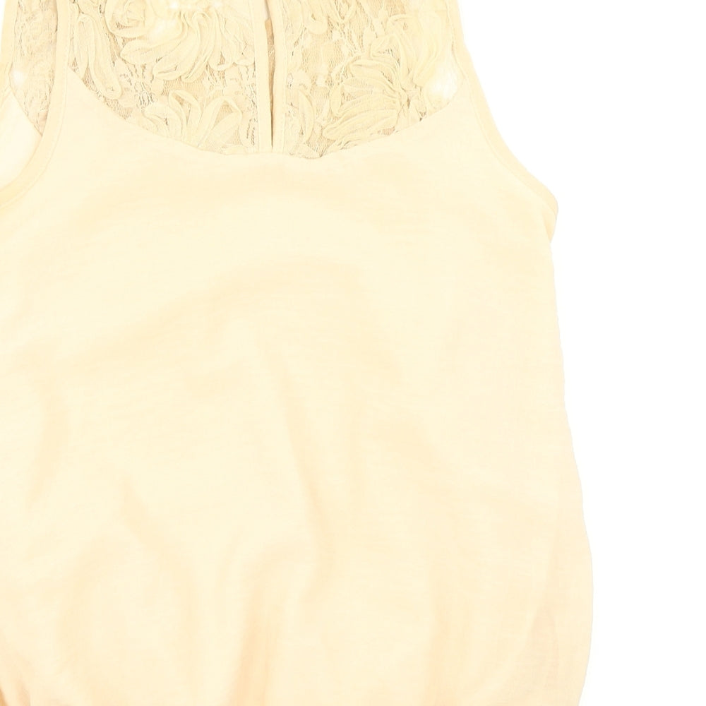Womens UK Size 6 Dorothy Perkins Beige Basic Blouse