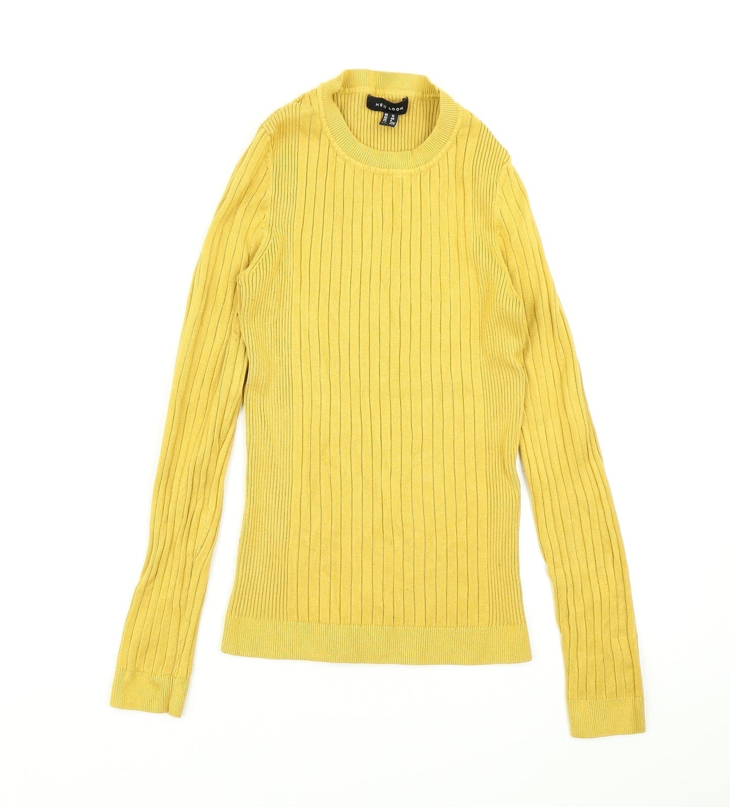 Womens UK Size 12 New Look Yellow Pullover Jumper