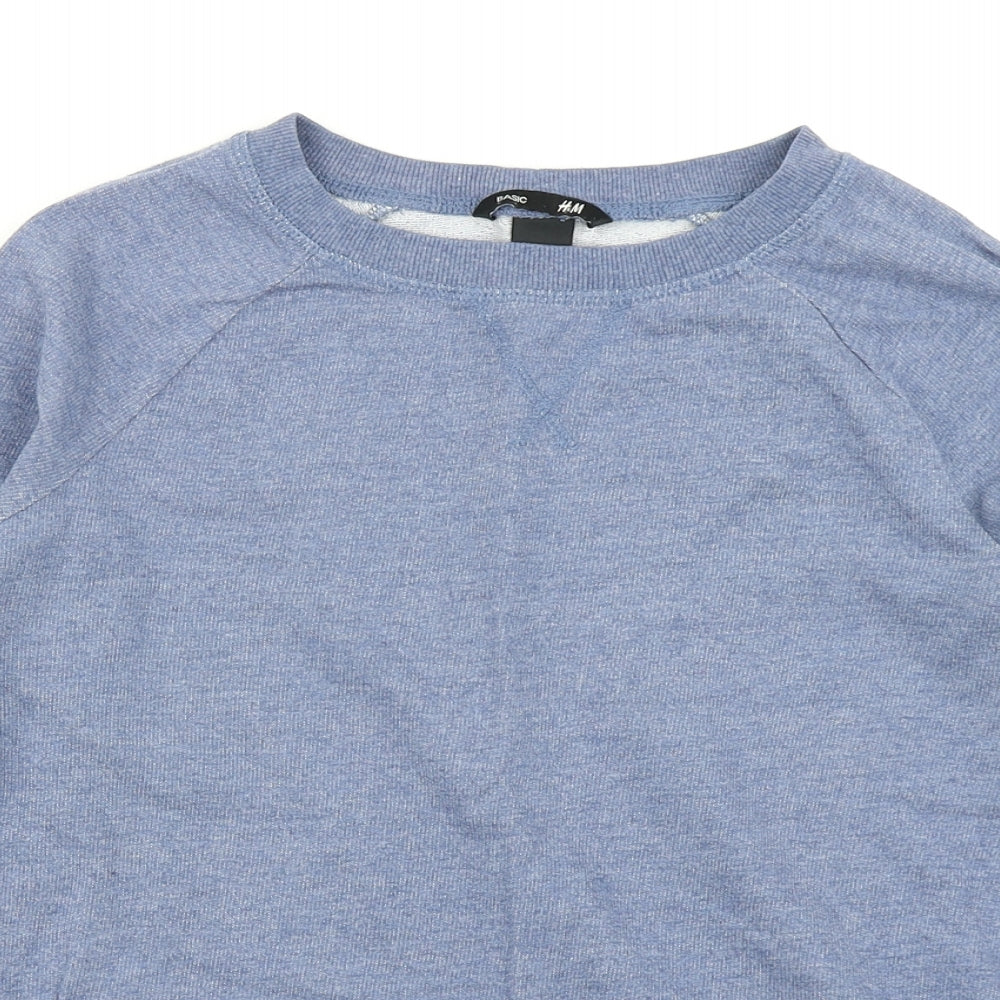 H&M Womens Blue   Pullover Sweatshirt Size XS