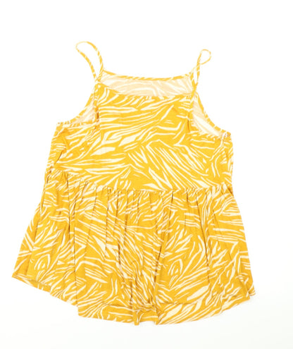 Womens UK Size 12 New Look Yellow Camisole T-Shirt