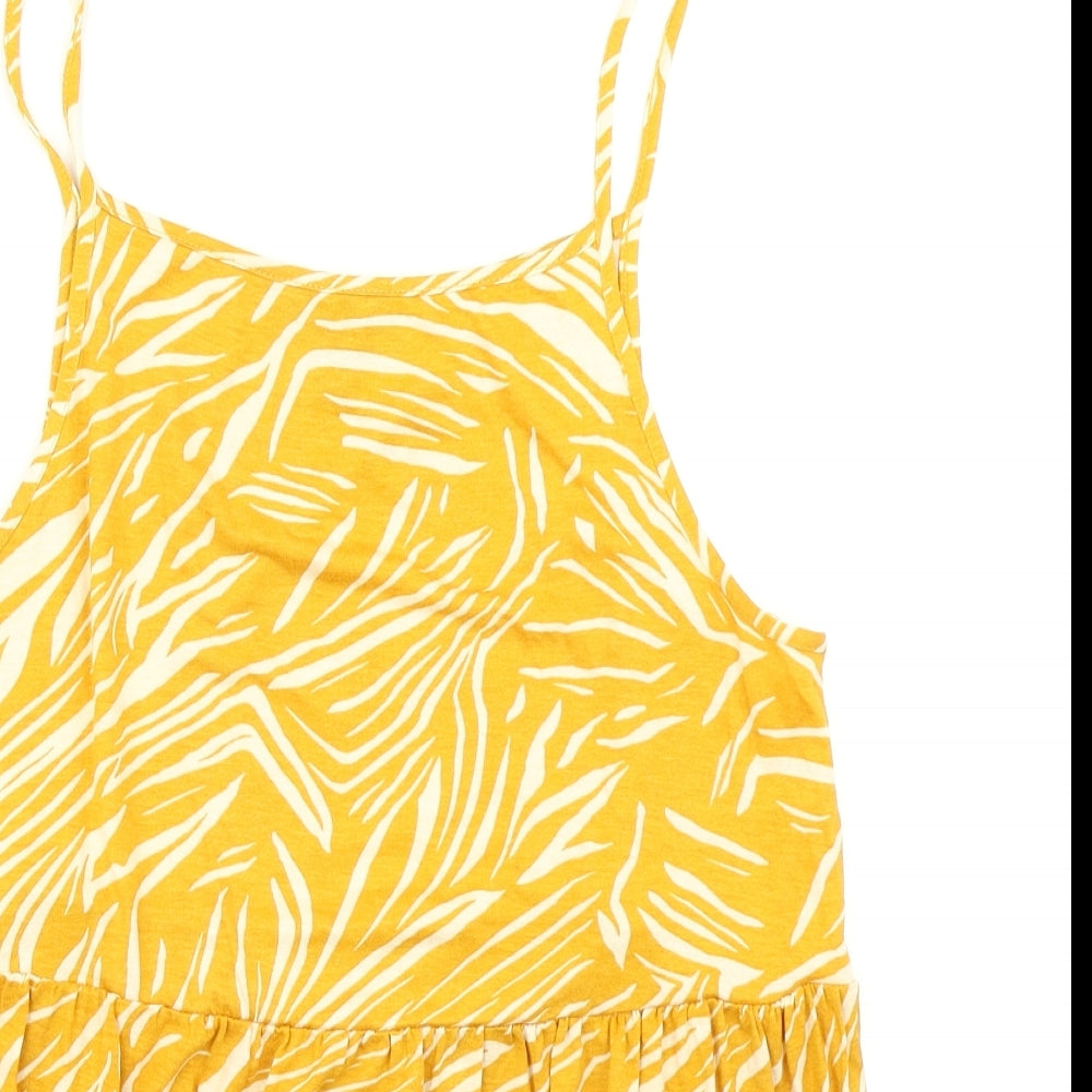 Womens UK Size 12 New Look Yellow Camisole T-Shirt